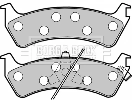 Handler.Part Brake pad set, disc brake BORG & BECK BBP1783 1