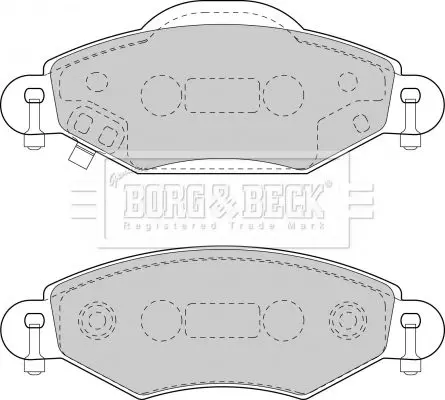 Handler.Part Brake pad set, disc brake BORG & BECK BBP1808 2