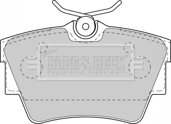 Handler.Part Brake pad set, disc brake BORG & BECK BBP1813 2