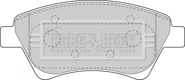 Handler.Part Brake pad set, disc brake BORG & BECK BBP1821 2