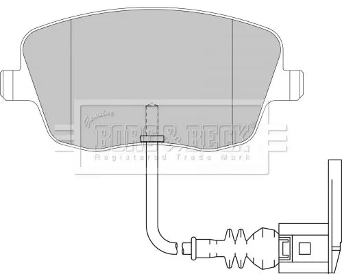 Handler.Part Brake pad set, disc brake BORG & BECK BBP1855 2