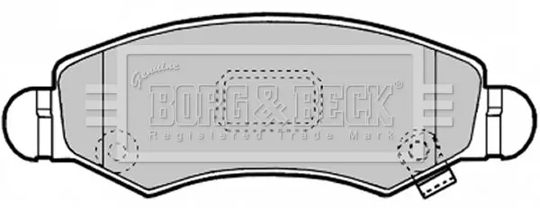 Handler.Part Brake pad set, disc brake BORG & BECK BBP1900 1