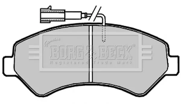 Handler.Part Brake pad set, disc brake BORG & BECK BBP2020 2