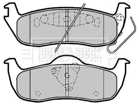 Handler.Part Brake pad set, disc brake BORG & BECK BBP2039 2