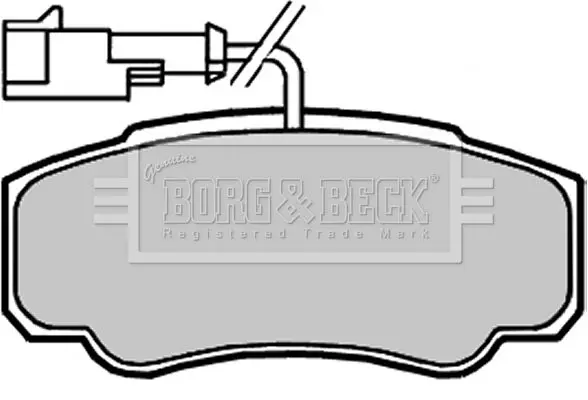 Handler.Part Brake pad set, disc brake BORG & BECK BBP2068 2