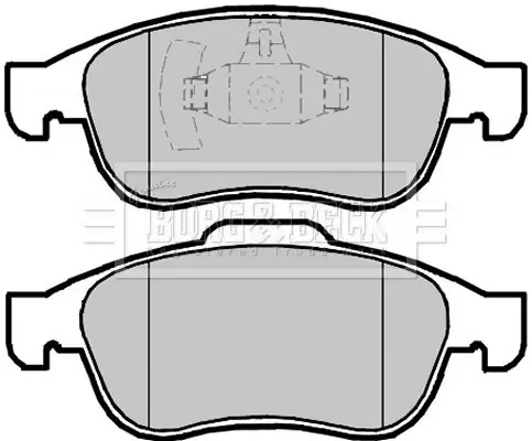 Handler.Part Brake pad set, disc brake BORG & BECK BBP2098 2