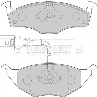 Handler.Part Brake pad set, disc brake BORG & BECK BBP2129 1