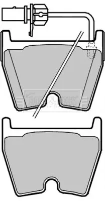 Handler.Part Brake pad set, disc brake BORG & BECK BBP2138 2