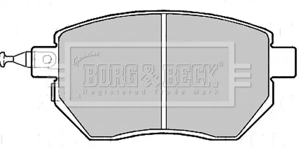 Handler.Part Brake pad set, disc brake BORG & BECK BBP2172 1