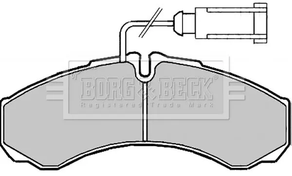 Handler.Part Brake pad set, disc brake BORG & BECK BBP2190 1