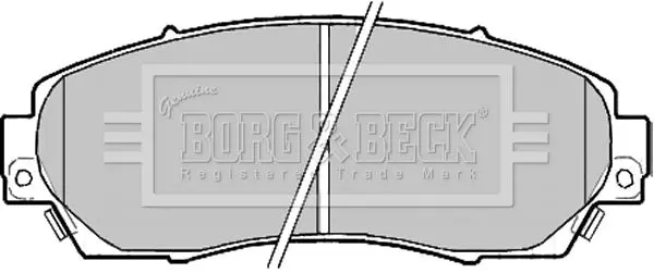 Handler.Part Brake pad set, disc brake BORG & BECK BBP2204 2