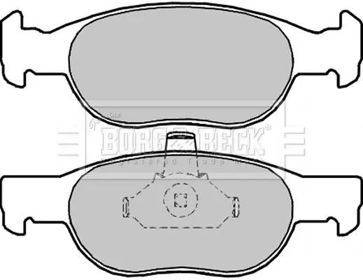 Handler.Part Brake pad set, disc brake BORG & BECK BBP2237 2