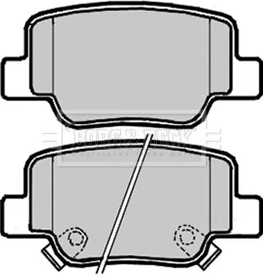 Handler.Part Brake pad set, disc brake BORG & BECK BBP2241 2