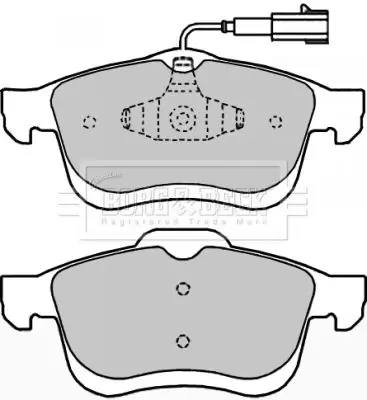 Handler.Part Brake pad set, disc brake BORG & BECK BBP2250 2