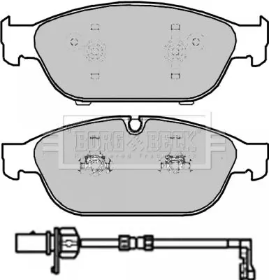 Handler.Part Brake pad set, disc brake BORG & BECK BBP2276 2