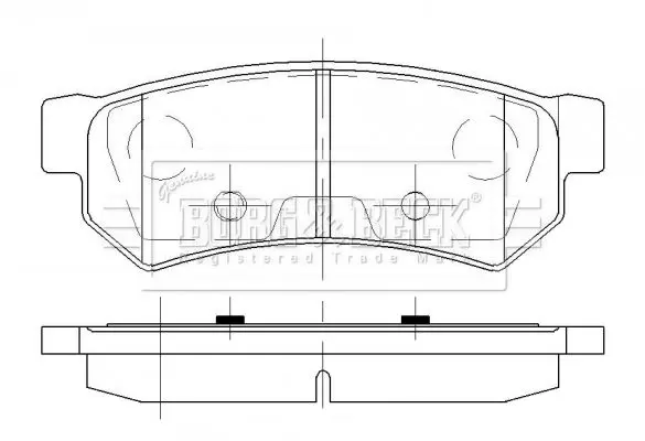 Handler.Part Brake pad set, disc brake BORG & BECK BBP2307 2