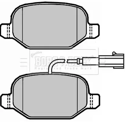 Handler.Part Brake pad set, disc brake BORG & BECK BBP2309 2