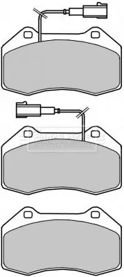 Handler.Part Brake pad set, disc brake BORG & BECK BBP2319 2