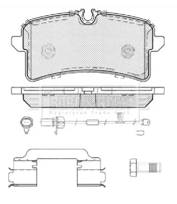 Handler.Part Brake pad set, disc brake BORG & BECK BBP2449 1