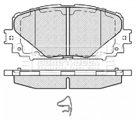 Handler.Part Brake pad set, disc brake BORG & BECK BBP2464 2