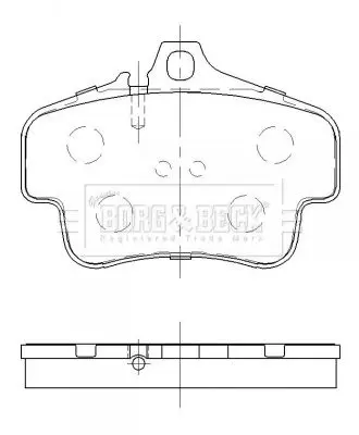 Handler.Part Brake pad set, disc brake BORG & BECK BBP2472 1