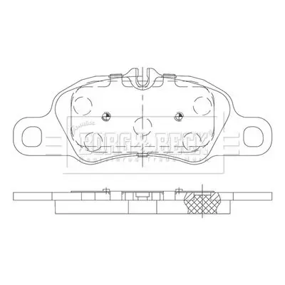 Handler.Part Brake pad set, disc brake BORG & BECK BBP2480 2