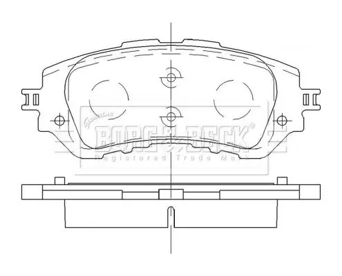 Handler.Part Brake pad set, disc brake BORG & BECK BBP2483 2