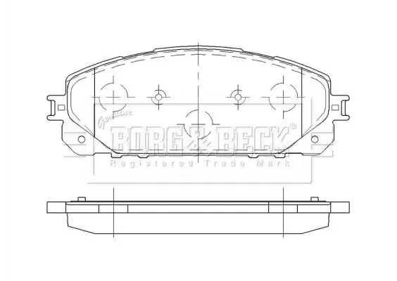 Handler.Part Brake pad set, disc brake BORG & BECK BBP2485 3