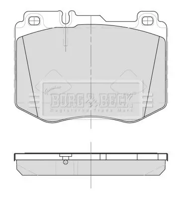 Handler.Part Brake pad set, disc brake BORG & BECK BBP2500 3