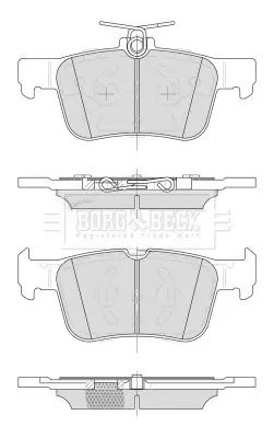 Handler.Part Brake pad set, disc brake BORG & BECK BBP2505 3