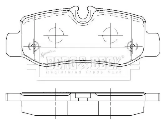 Handler.Part Brake pad set, disc brake BORG & BECK BBP2508 3