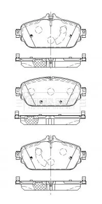 Handler.Part Brake pad set, disc brake BORG & BECK BBP2512 3