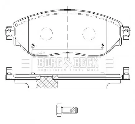 Handler.Part Brake pad set, disc brake BORG & BECK BBP2515 3