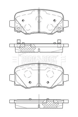 Handler.Part Brake pad set, disc brake BORG & BECK BBP2521 3