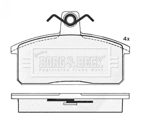 Handler.Part Brake pad set, disc brake BORG & BECK BBP2545 1