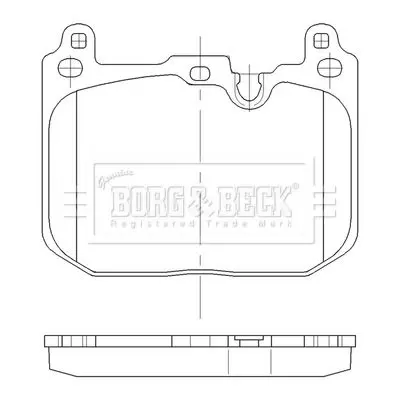 Handler.Part Brake pad set, disc brake BORG & BECK BBP2562 2