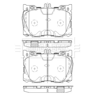 Handler.Part Brake pad set, disc brake BORG & BECK BBP2587 2