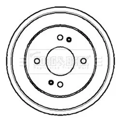 Handler.Part Brake drum BORG & BECK BBR7006 1