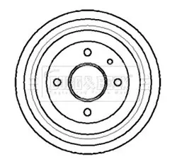 Handler.Part Brake drum BORG & BECK BBR7010 1