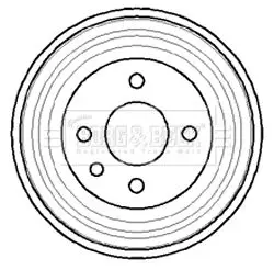 Handler.Part Brake drum BORG & BECK BBR7040 1