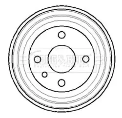 Handler.Part Brake drum BORG & BECK BBR7042 1