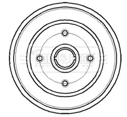 Handler.Part Brake drum BORG & BECK BBR7044 1