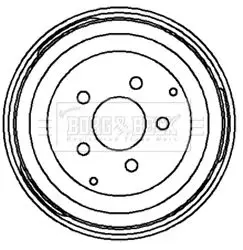 Handler.Part Brake drum BORG & BECK BBR7047 1