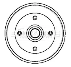 Handler.Part Brake drum BORG & BECK BBR7051 1