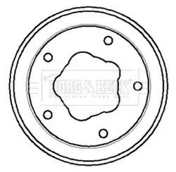 Handler.Part Brake drum BORG & BECK BBR7058 1