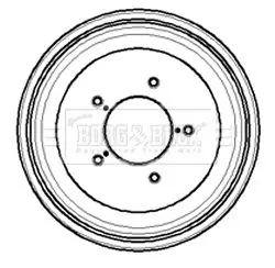 Handler.Part Brake drum BORG & BECK BBR7062 1