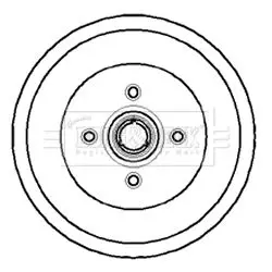 Handler.Part Brake drum BORG & BECK BBR7066 1