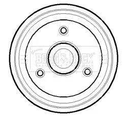 Handler.Part Brake drum BORG & BECK BBR7071 1