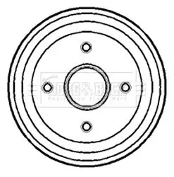 Handler.Part Brake drum BORG & BECK BBR7075 1