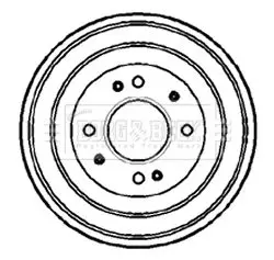 Handler.Part Brake drum BORG & BECK BBR7078 1